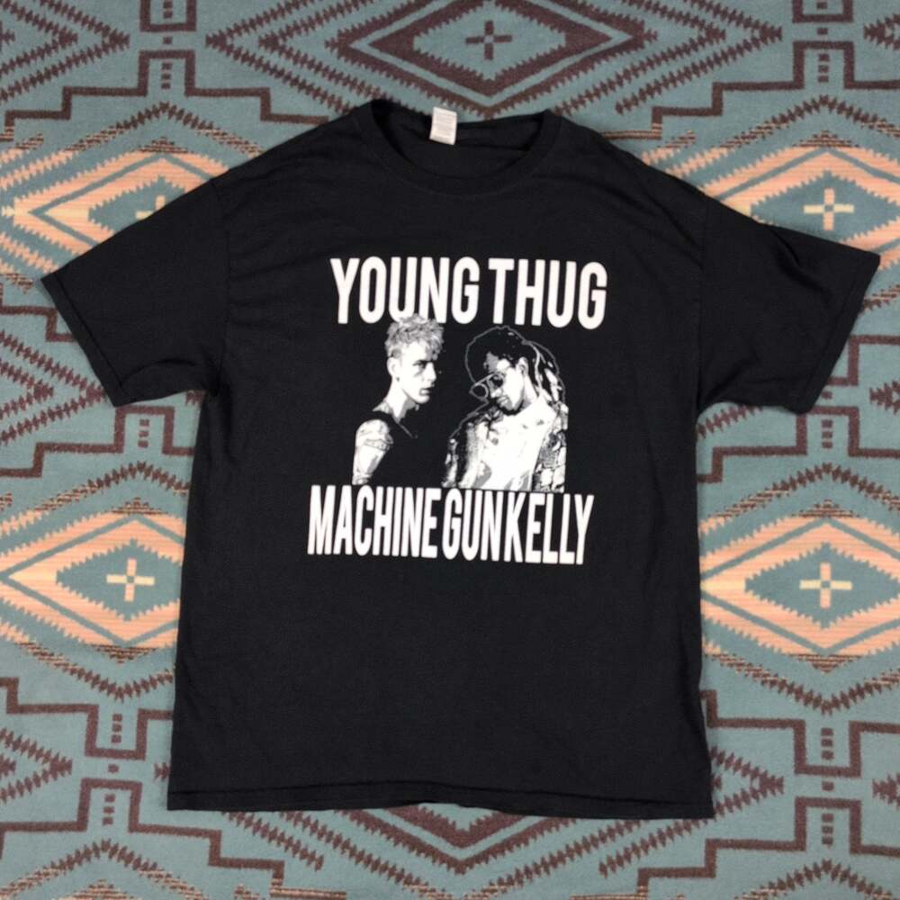 Young Thug Machine Gun Kelly 2019 Concert Tour Black T-shirt Large Rap Hip Hop